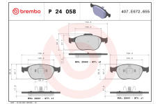 Sada brzdových platničiek kotúčovej brzdy BREMBO P 24 058