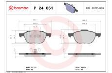 Sada brzdových destiček, kotoučová brzda BREMBO P 24 061