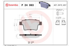 Sada brzdových platničiek kotúčovej brzdy BREMBO P 24 063