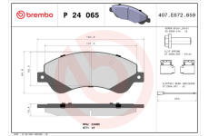 Sada brzdových destiček, kotoučová brzda BREMBO P 24 065