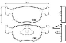 Sada brzdových destiček, kotoučová brzda BREMBO P 24 069