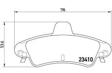 Sada brzdových platničiek kotúčovej brzdy BREMBO P 24 070