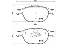 Sada brzdových destiček, kotoučová brzda BREMBO P 24 071