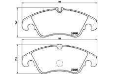 Sada brzdových destiček, kotoučová brzda BREMBO P 24 074