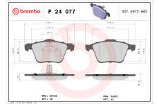 Sada brzdových platničiek kotúčovej brzdy BREMBO P 24 077