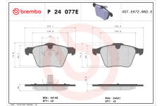Sada brzdových platničiek kotúčovej brzdy BREMBO P 24 077E