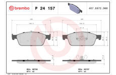 Sada brzdových destiček, kotoučová brzda BREMBO P 24 157