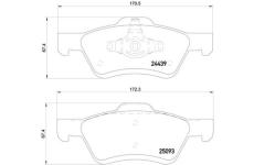 Sada brzdových platničiek kotúčovej brzdy BREMBO P 24 159