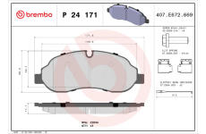 Sada brzdových platničiek kotúčovej brzdy BREMBO P 24 171