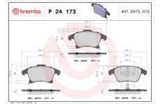 Sada brzdových platničiek kotúčovej brzdy BREMBO P 24 173