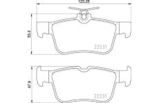 Sada brzdových destiček, kotoučová brzda BREMBO P 24 175