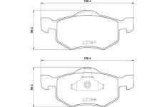 Sada brzdových destiček, kotoučová brzda BREMBO P 24 219