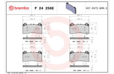 Sada brzdových platničiek kotúčovej brzdy BREMBO P 24 256E