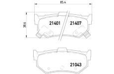 Sada brzdových destiček, kotoučová brzda BREMBO P 28 007