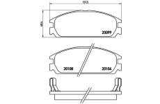 Sada brzdových destiček, kotoučová brzda BREMBO P 28 010