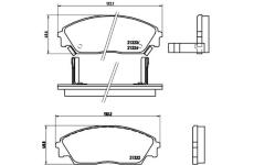 Sada brzdových destiček, kotoučová brzda BREMBO P 28 016