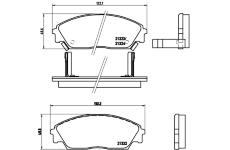 Sada brzdových destiček, kotoučová brzda BREMBO P 28 016