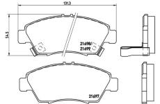 Sada brzdových destiček, kotoučová brzda BREMBO P 28 024