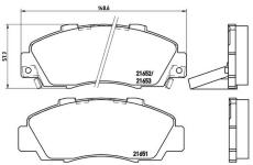 Sada brzdových platničiek kotúčovej brzdy BREMBO P 28 026