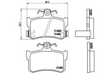 Sada brzdových destiček, kotoučová brzda BREMBO P 28 027