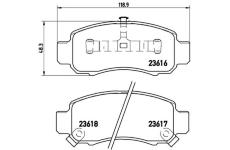 Sada brzdových platničiek kotúčovej brzdy BREMBO P 28 033