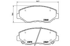 Sada brzdových destiček, kotoučová brzda BREMBO P 28 035X