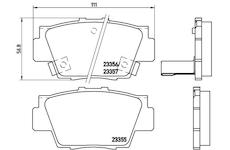 Sada brzdových destiček, kotoučová brzda BREMBO P 28 040