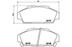 Sada brzdových destiček, kotoučová brzda BREMBO P 28 041