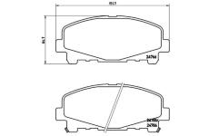 Sada brzdových destiček, kotoučová brzda BREMBO P 28 043X