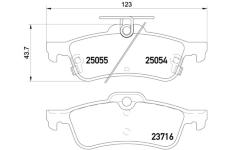 Sada brzdových destiček, kotoučová brzda BREMBO P 28 070