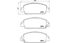 Sada brzdových destiček, kotoučová brzda BREMBO P 28 077