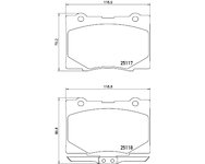 Sada brzdových destiček, kotoučová brzda BREMBO P 28 079