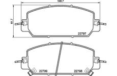 Sada brzdových destiček, kotoučová brzda BREMBO P 28 098