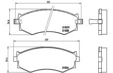 Sada brzdových destiček, kotoučová brzda BREMBO P 30 002