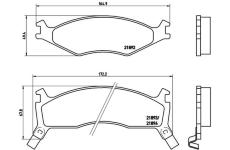 Sada brzdových destiček, kotoučová brzda BREMBO P 30 006