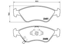 Sada brzdových destiček, kotoučová brzda BREMBO P 30 007