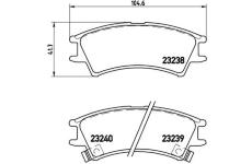 Sada brzdových platničiek kotúčovej brzdy BREMBO P 30 011