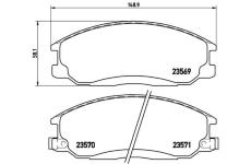 Sada brzdových platničiek kotúčovej brzdy BREMBO P 30 013