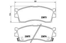 Sada brzdových platničiek kotúčovej brzdy BREMBO P 30 016