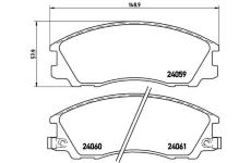 Sada brzdových destiček, kotoučová brzda BREMBO P 30 017