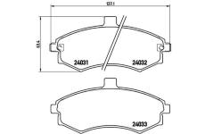 Sada brzdových destiček, kotoučová brzda BREMBO P 30 020