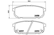 Sada brzdových destiček, kotoučová brzda BREMBO P 30 023