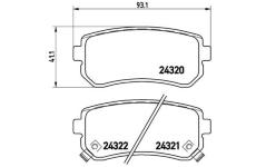 Sada brzdových destiček, kotoučová brzda BREMBO P 30 025