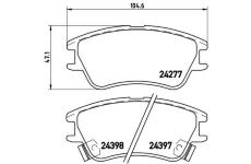 Sada brzdových destiček, kotoučová brzda BREMBO P 30 027