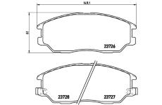 Sada brzdových destiček, kotoučová brzda BREMBO P 30 028