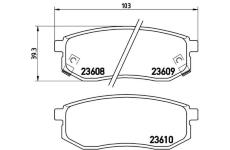 Sada brzdových destiček, kotoučová brzda BREMBO P 30 030