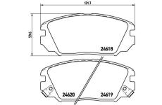 Sada brzdových destiček, kotoučová brzda BREMBO P 30 031