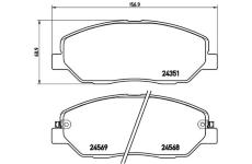 Sada brzdových destiček, kotoučová brzda BREMBO P 30 036