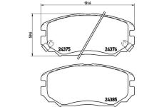 Sada brzdových platničiek kotúčovej brzdy BREMBO P 30 038