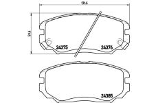 Sada brzdových platničiek kotúčovej brzdy BREMBO P 30 038